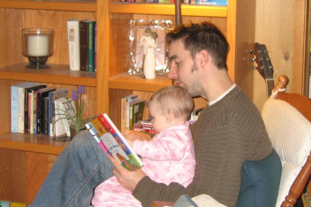Daddy and Annabelle Reading